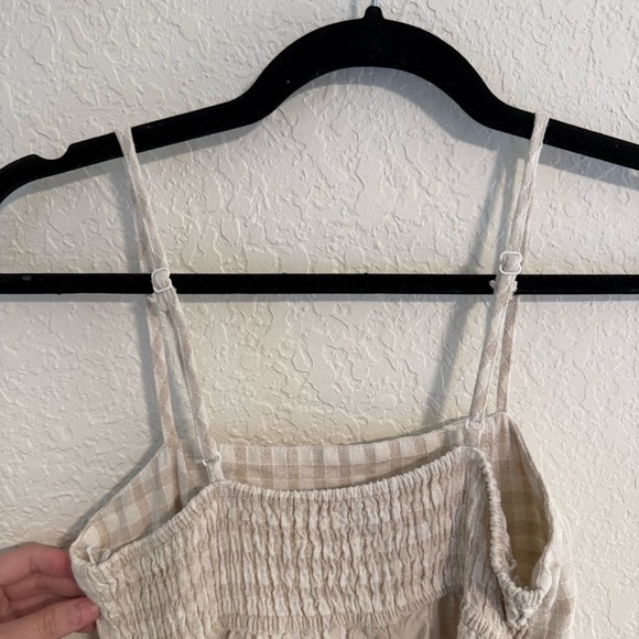 Princess Polly Beige Gingham Tiered Maxi Dress - Picture 3 of 8